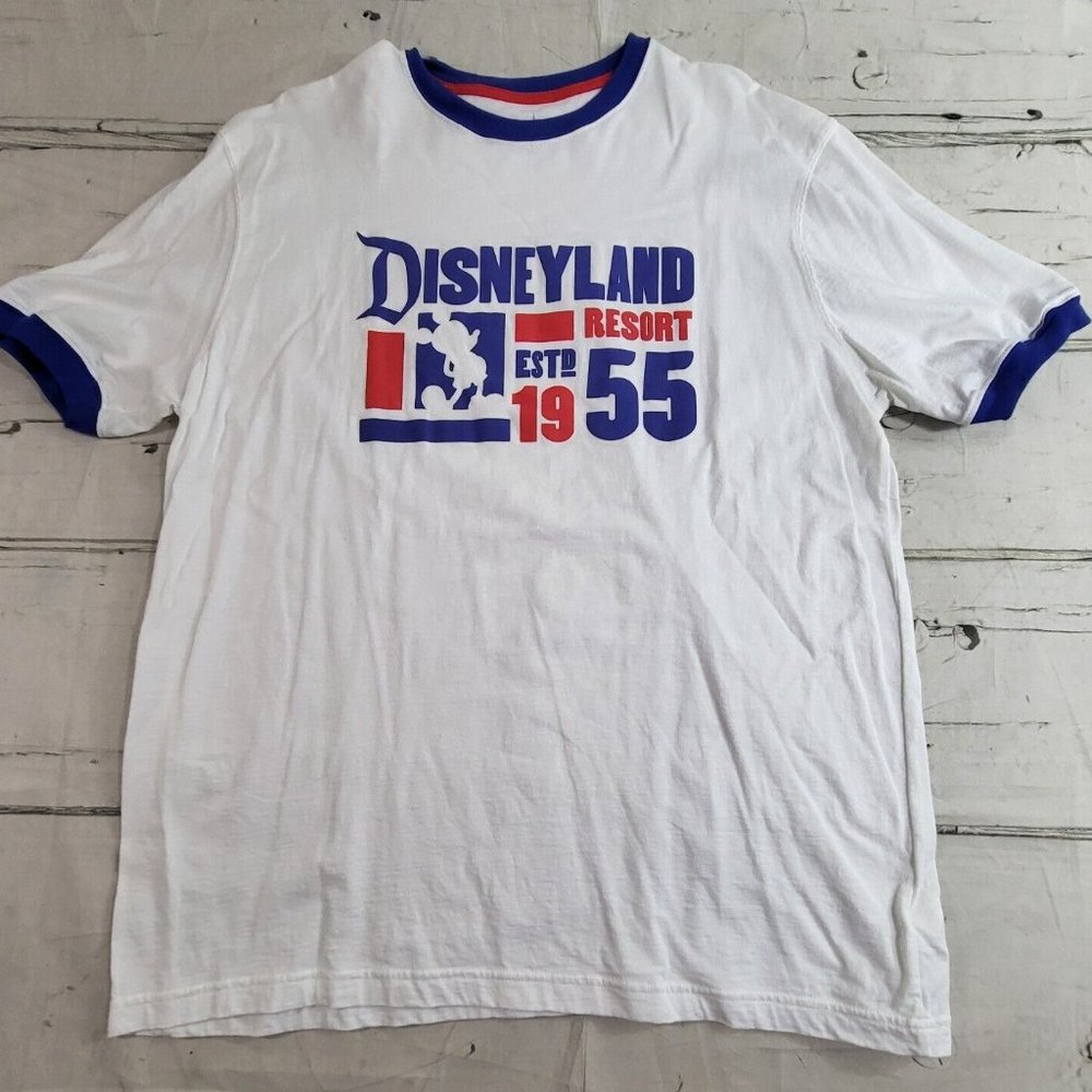 Retro Disneyland Resort 1955 White Short Sleeve T-Shirt (Disney Parks) XL EUC